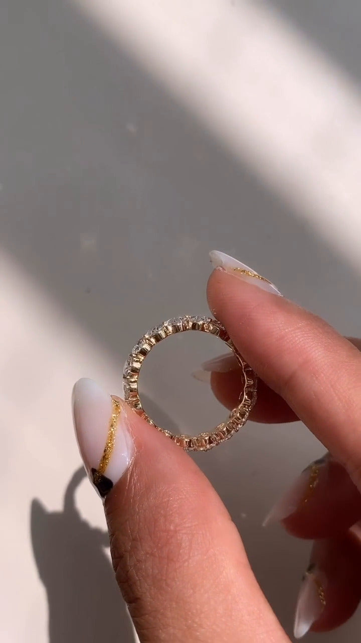 Oval Moissanite Eternity Band