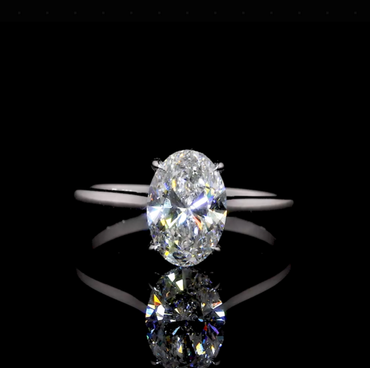 Hidden Halo Engagement Ring