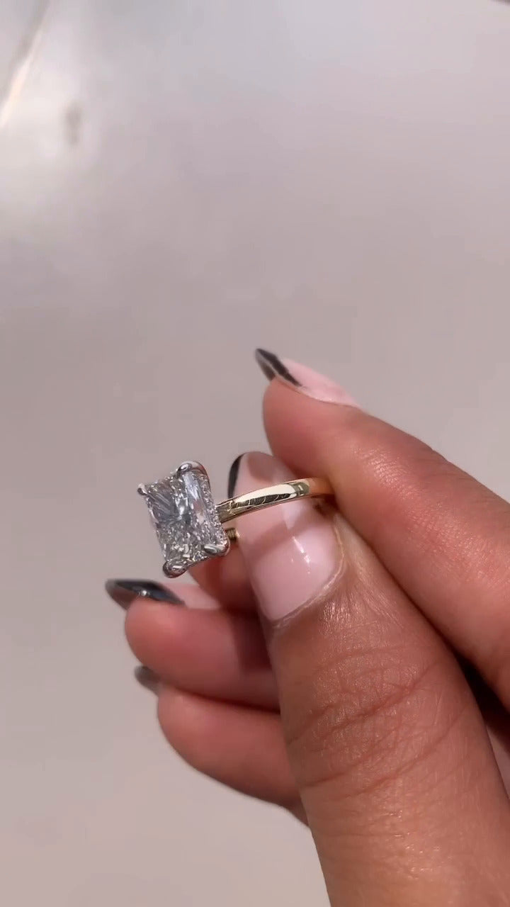 Radiant Moissanite Ring