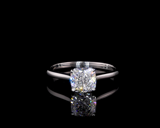 Peony Cushion Engagement Ring