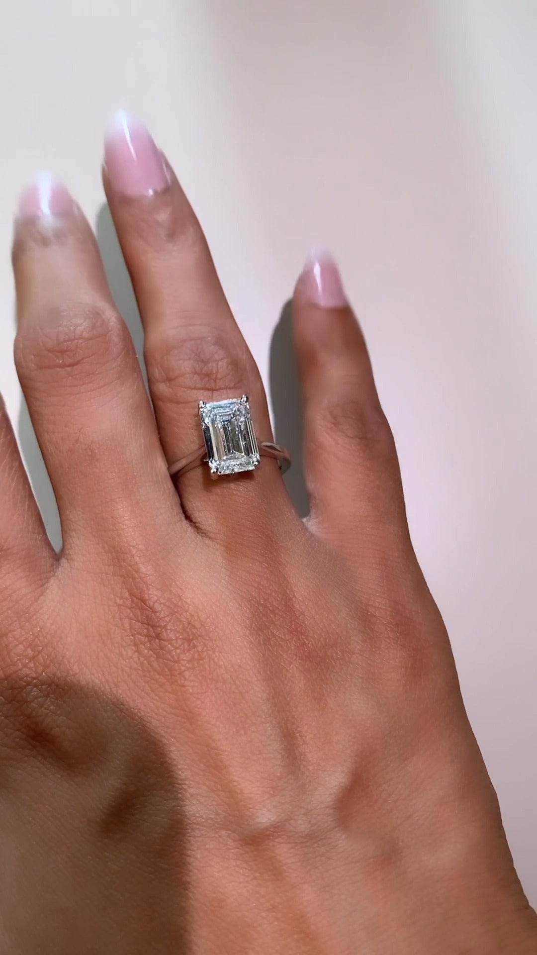 Peony Emerald Solitaire Engagement Ring