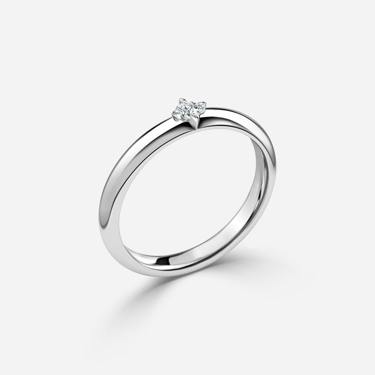 Single Moissanite Wedding Ring