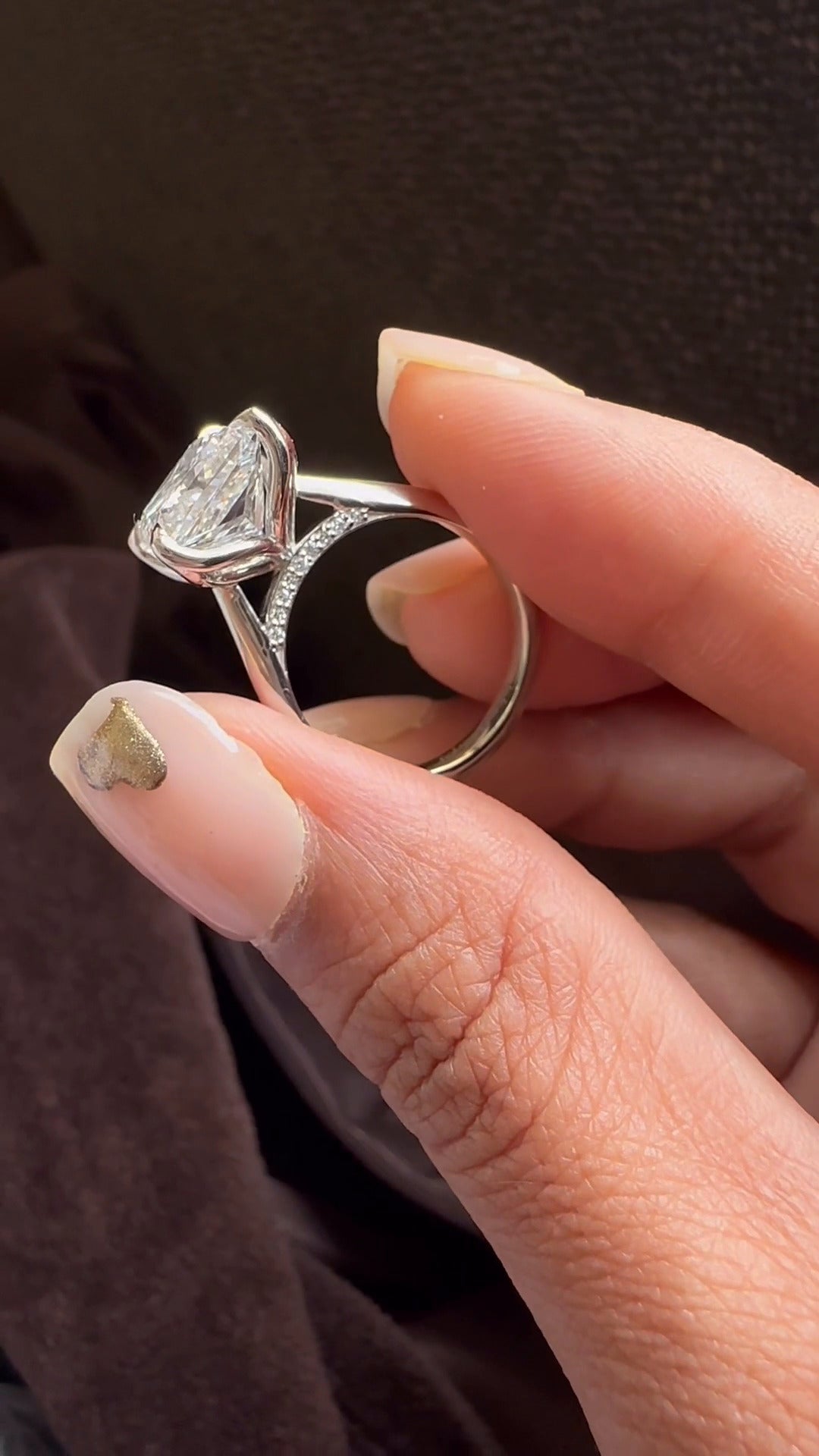 Hidden Halo Moissanite Ring