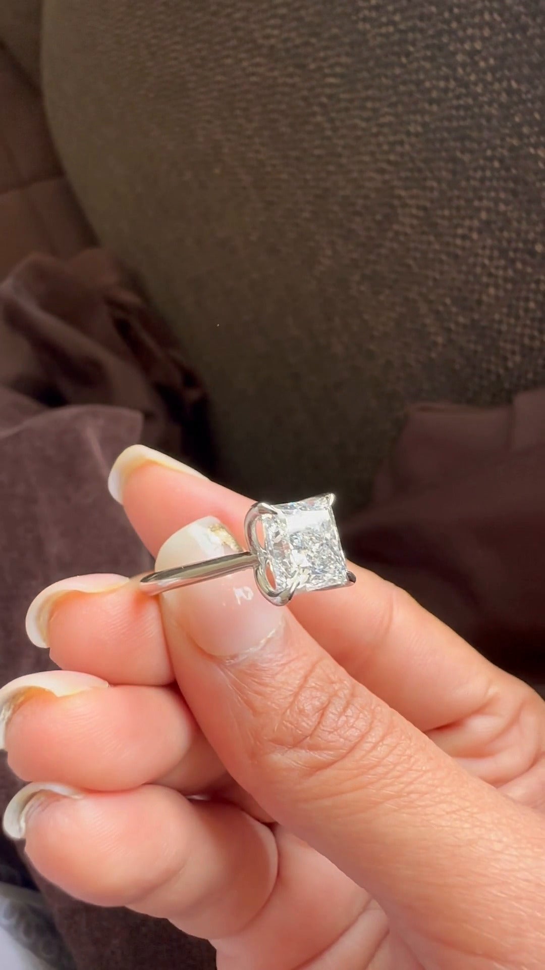Saffron Moissanite Ring