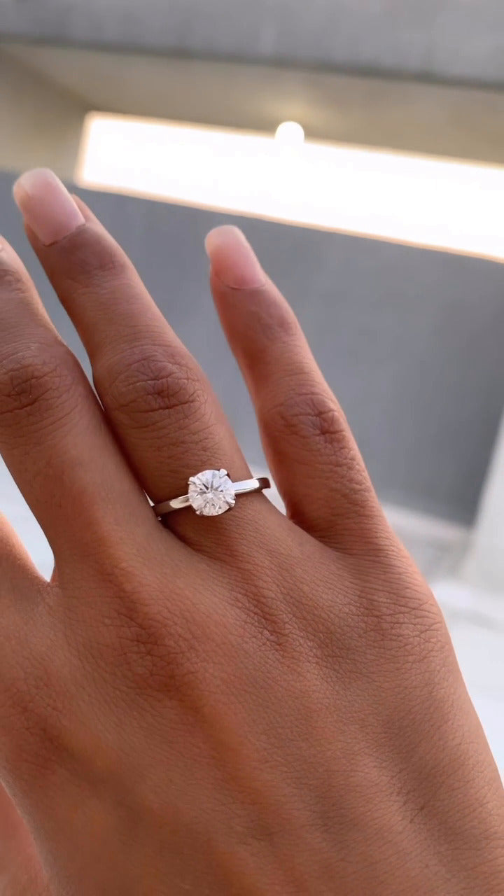 Round Engagement Ring