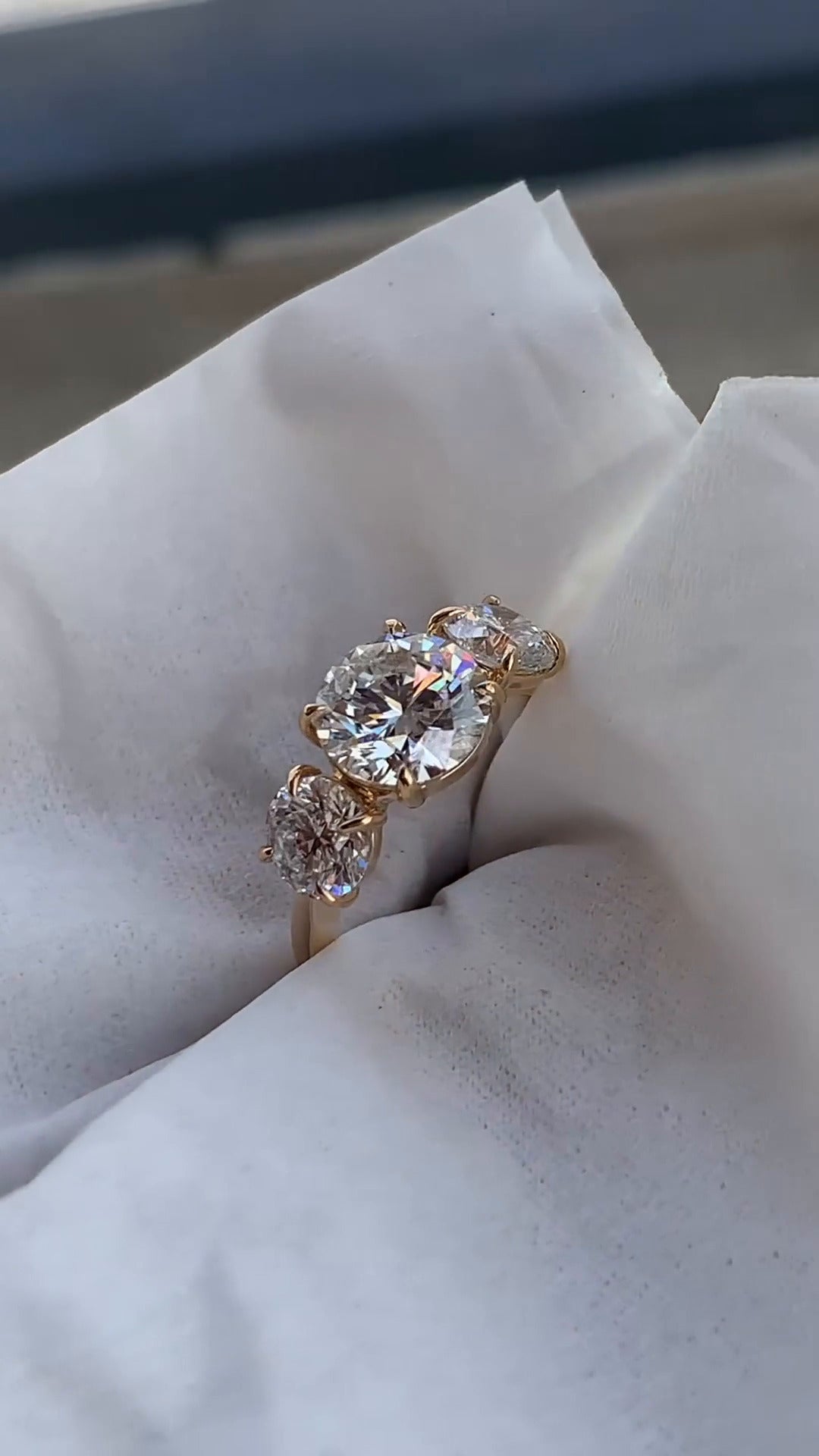 Saskia Round Moissanite Engagement Ring