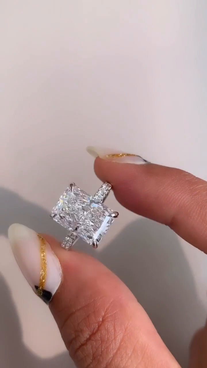 Siobhan Radiant Moissanite Engagement Ring