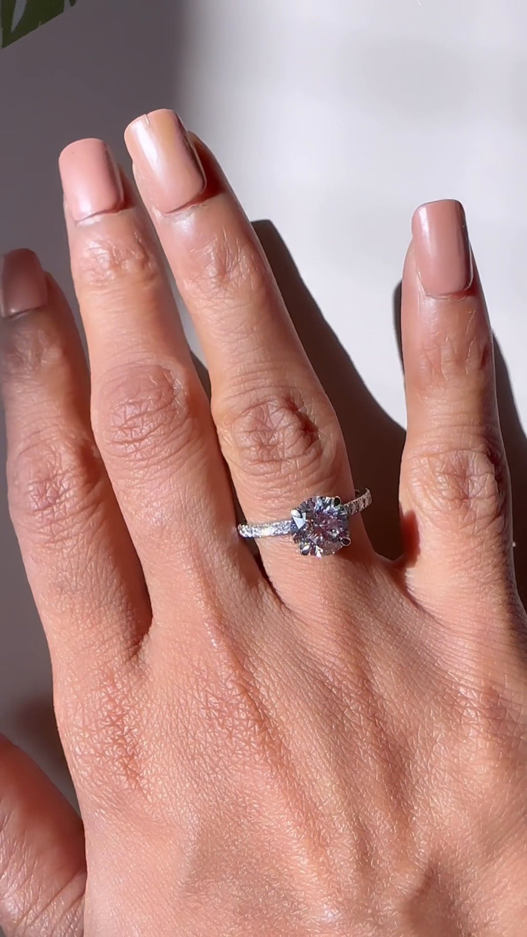 Hidden Halo Engagement Ring