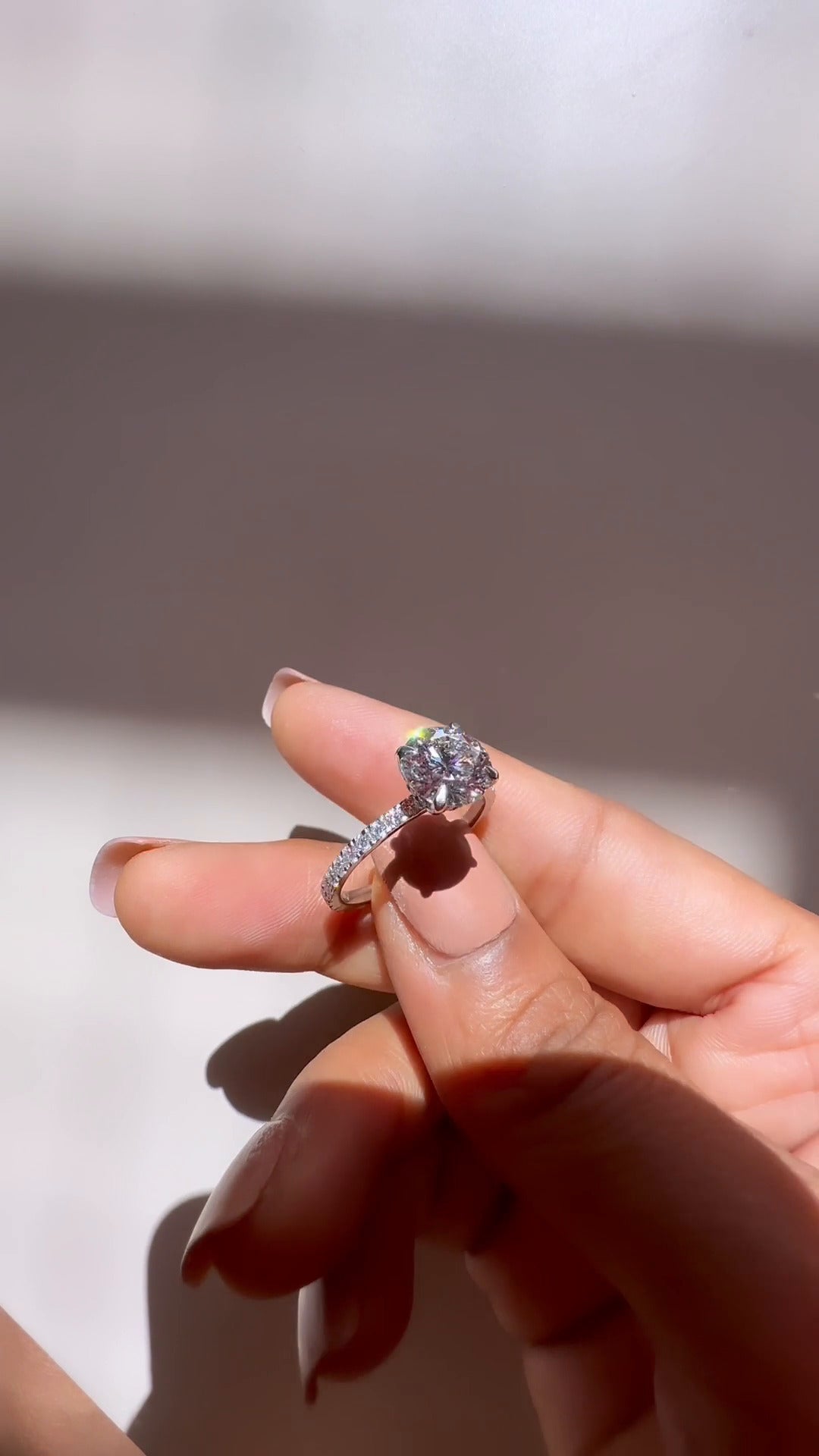 Round Engagement Ring