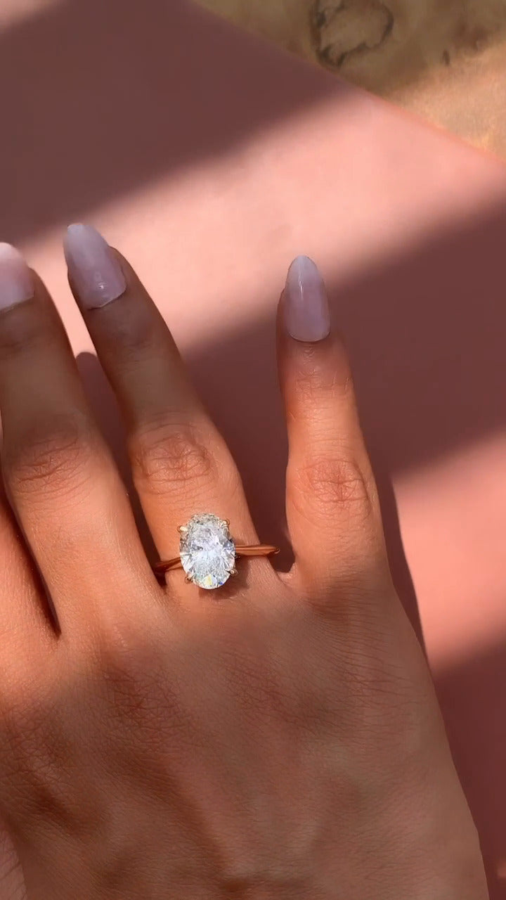 Sofiyan Oval Hidden Halo Engagement Ring