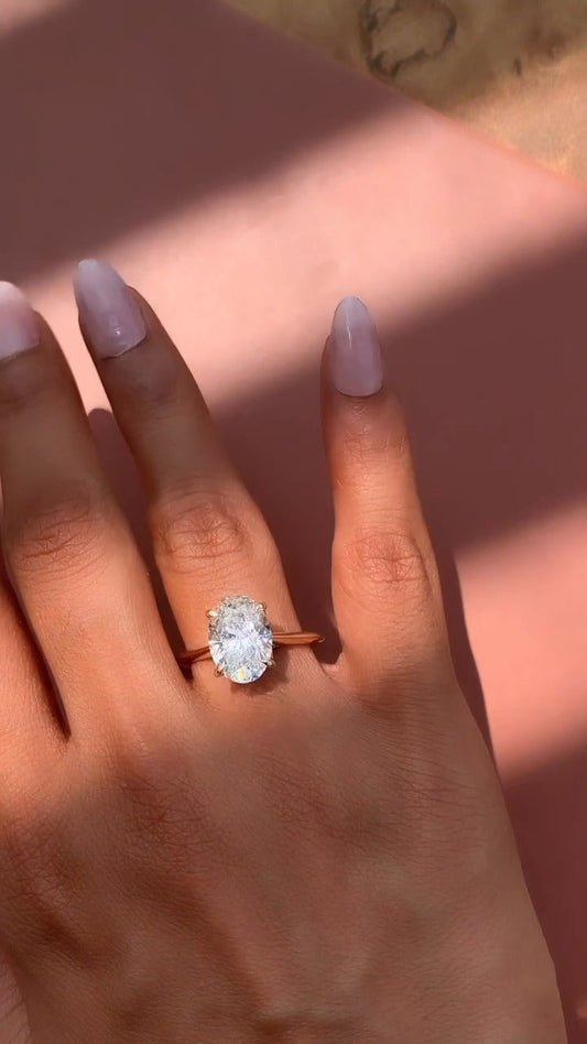Sofiyan Oval Hidden Halo Engagement Ring