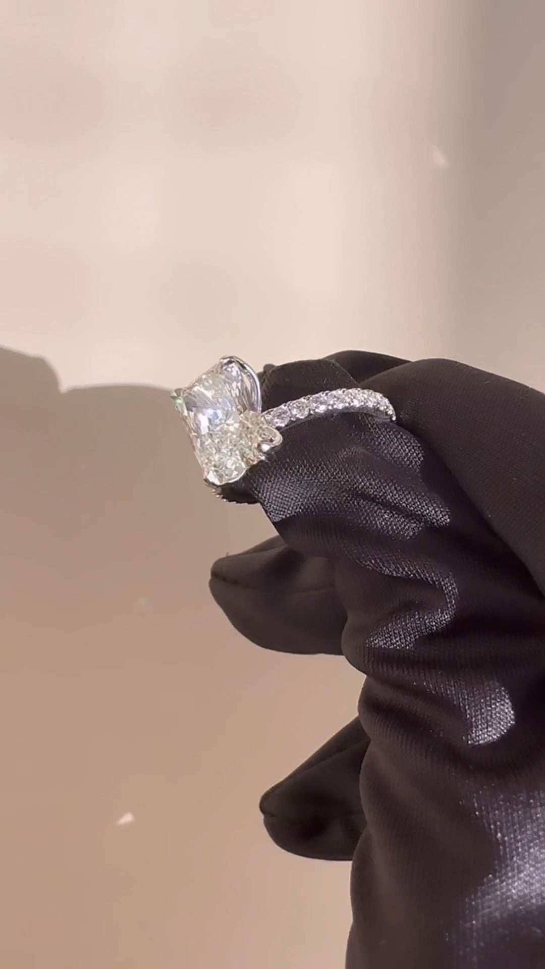 Radiant Moissanite Engagement Ring