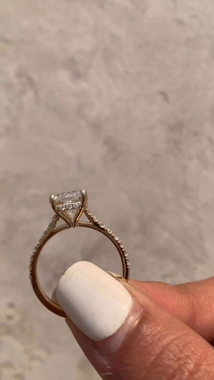 Hidden Halo Moissanite Ring