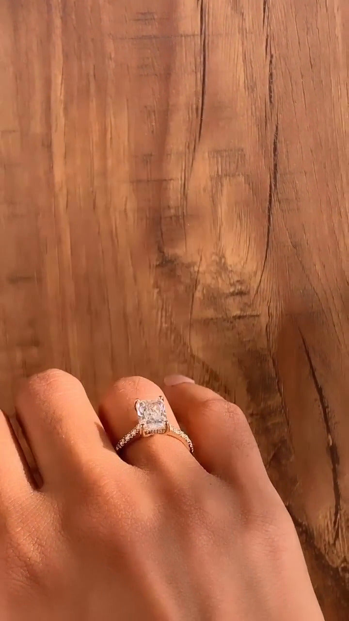 Tamsin Radiant Moissanite Engagement Ring