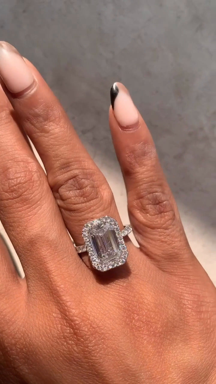 Halo Moissanite Engagement Ring