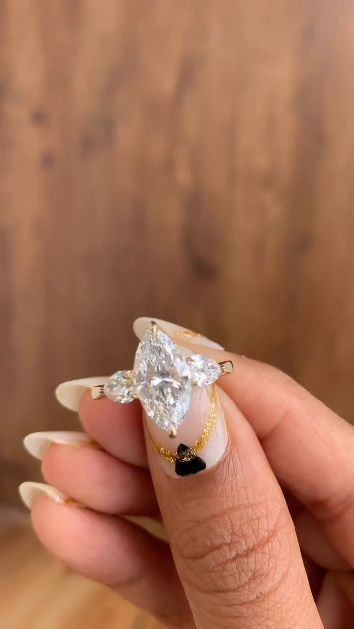 Tierney Marquise Moissanite Engagement Ring
