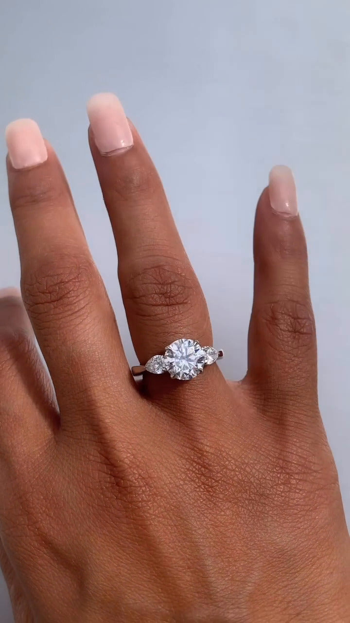 Round Moissanite Engagement Ring