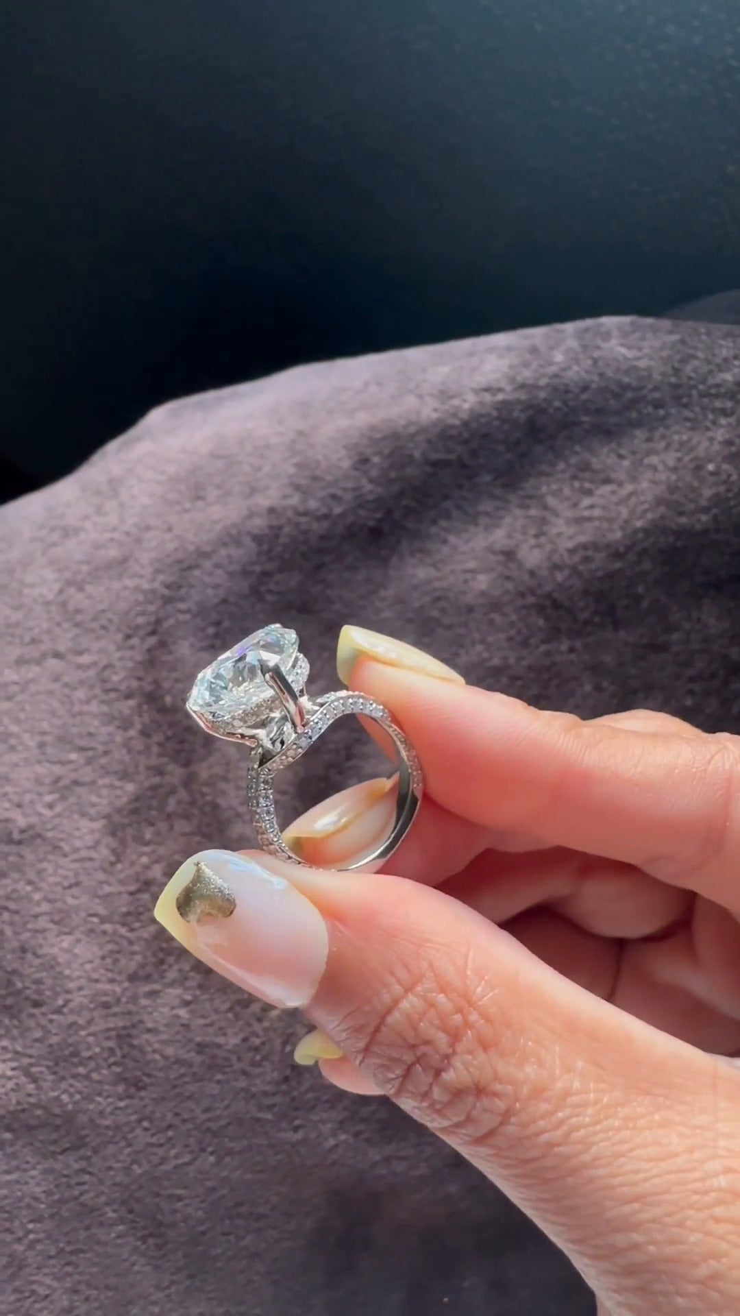Weston Heart Hidden Halo Ring