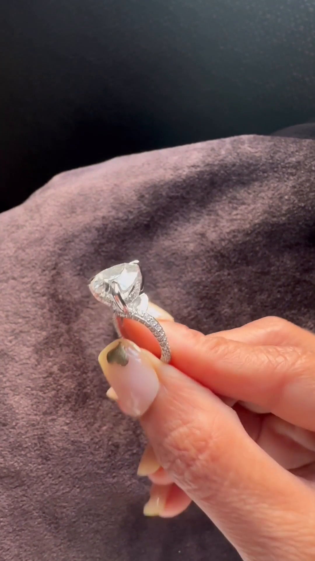 Hidden Halo Moissanite Engagement Ring