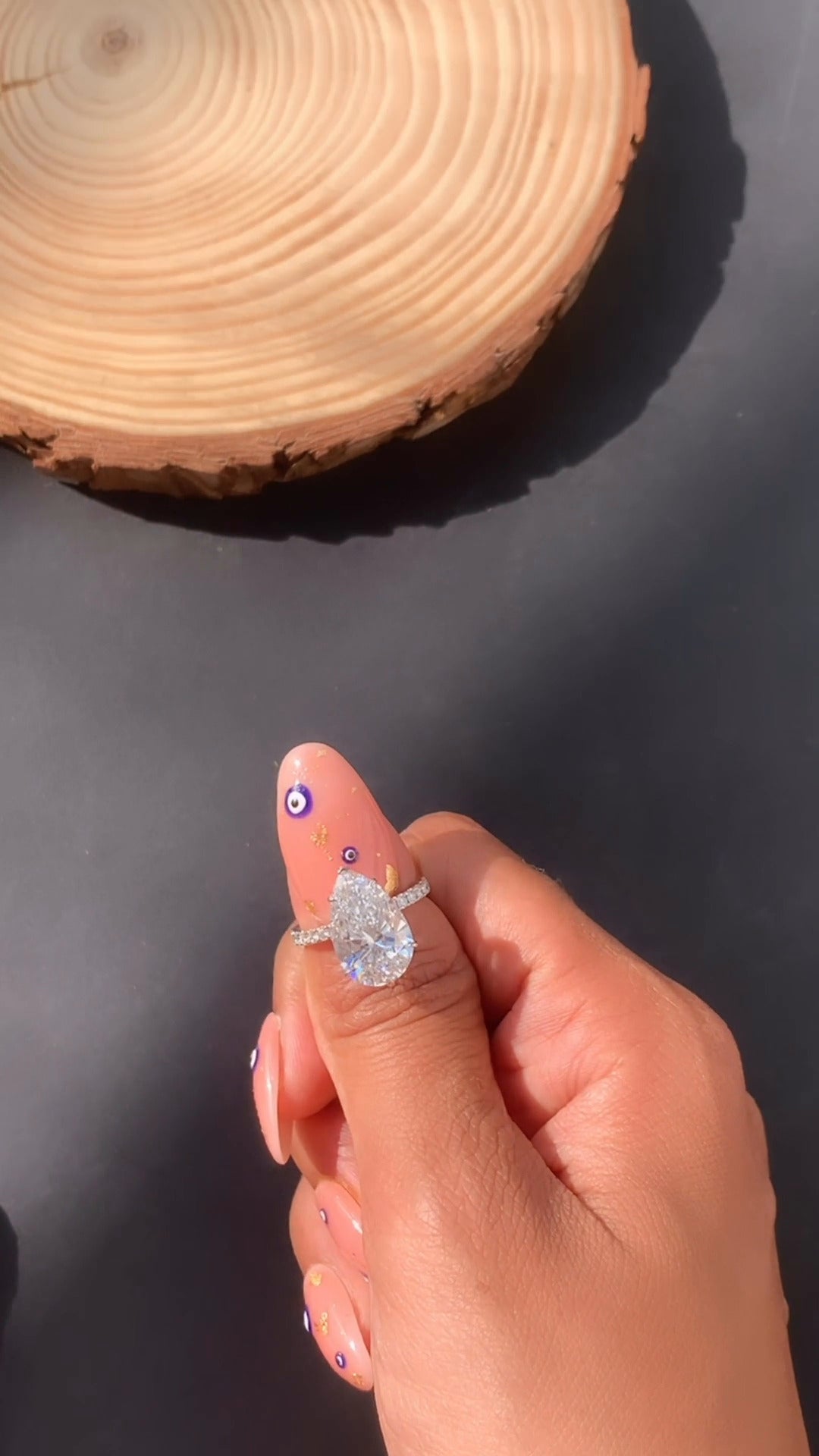 Pear Diamond Band