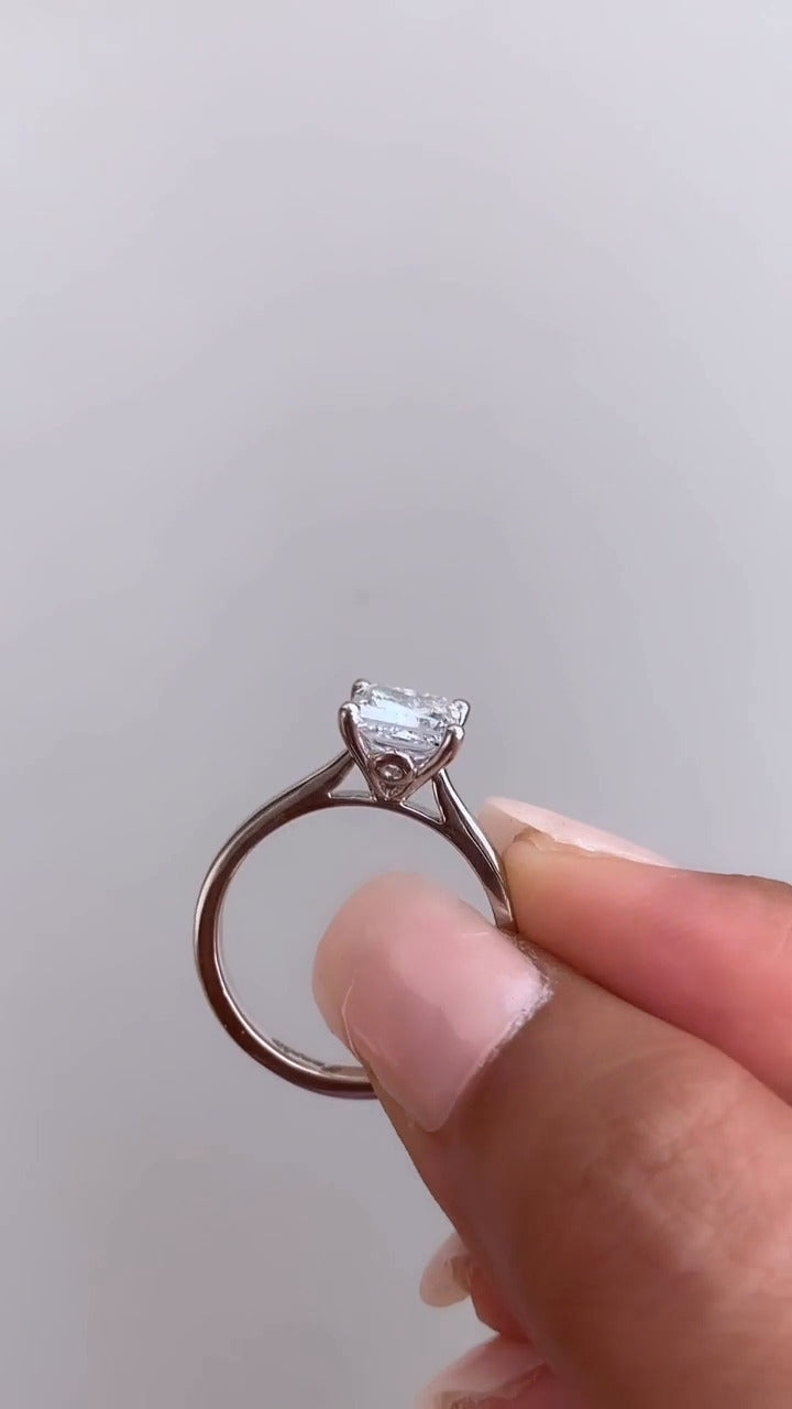 Princess Moissanite Engagement Ring