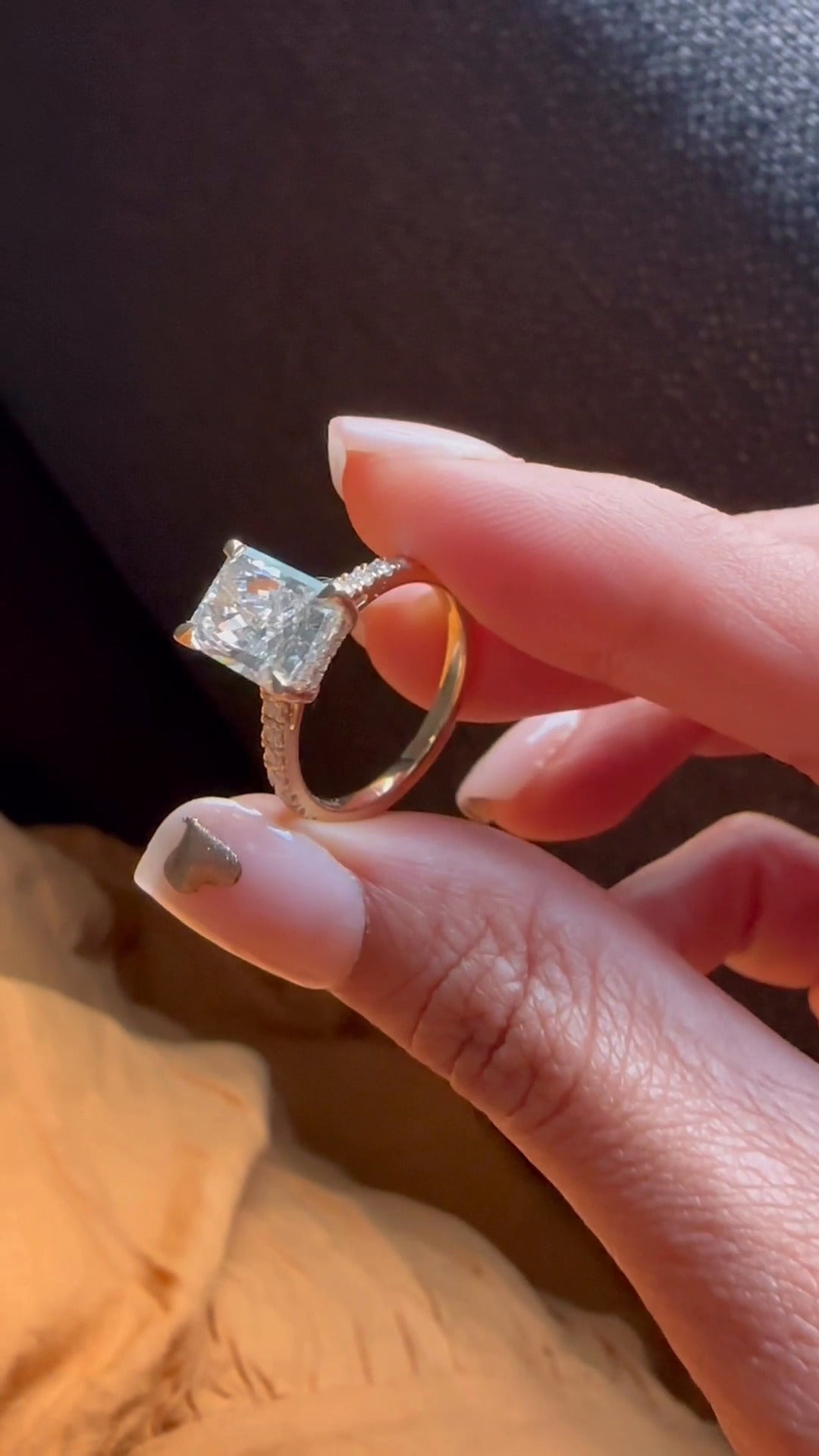 Radiant Moissanite Ring