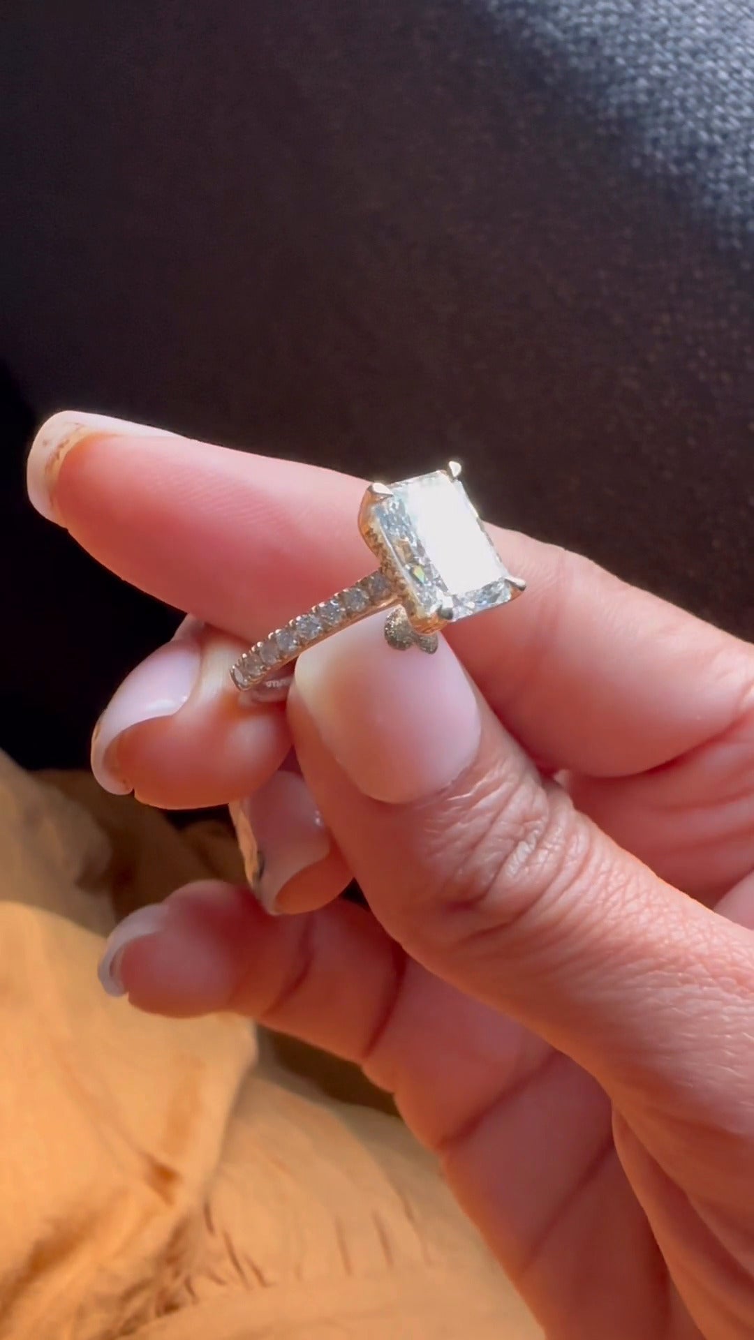 Hidden Halo Engagement Ring