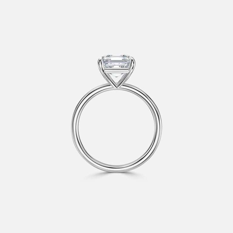 Alara Asscher Solitaire Moissanite Engagement Ring