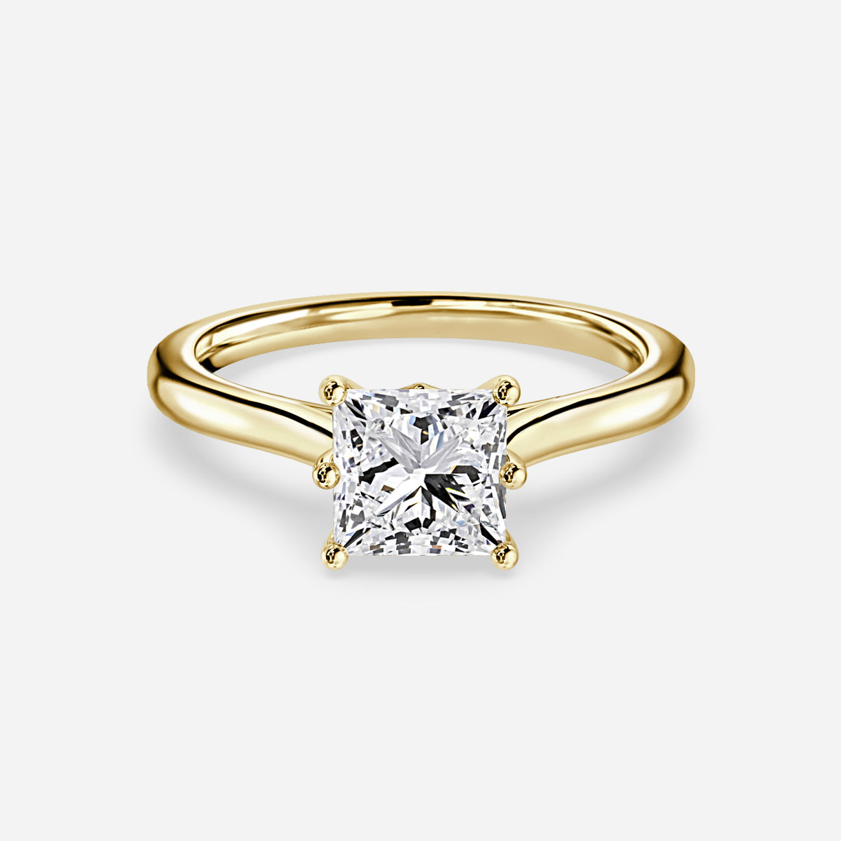Thea Princess Solitaire Moissanite Engagement Ring