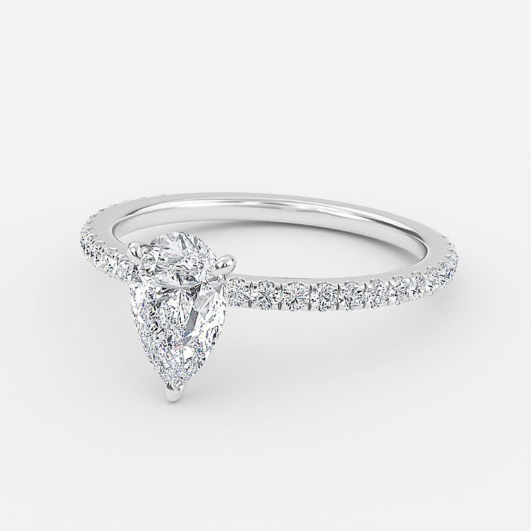 Winston Pear Dainty Moissanite Engagement Ring