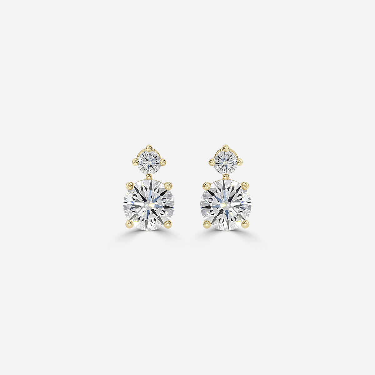 Round Moissanite Drops Earrings