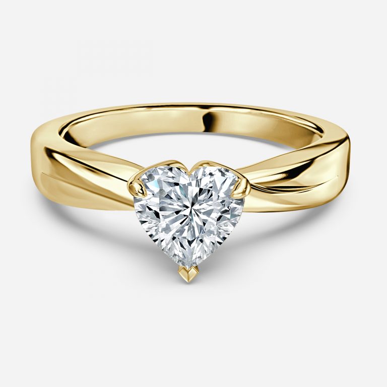 Noelle Heart Solitaire Moissanite Engagement Ring