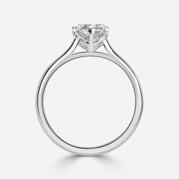 Oriel Heart Solitaire Moissanite Engagement Ring