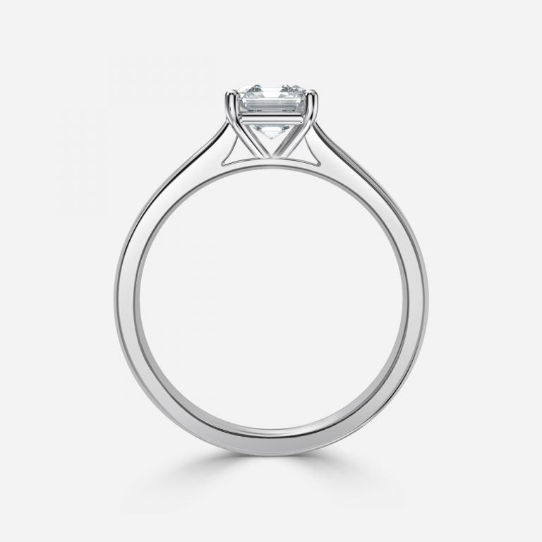 Simone Asscher Solitaire Moissanite Engagement Ring