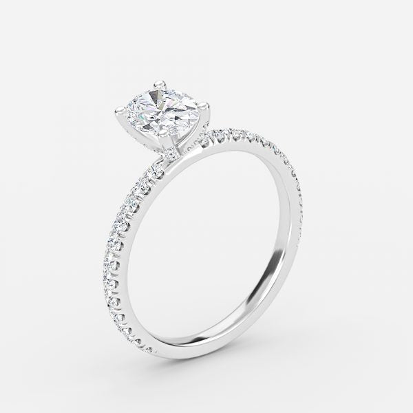 Rosalba Oval Unique Moissanite Engagement Ring