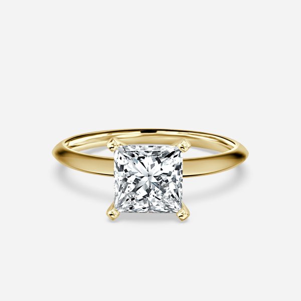 Arlette Princess Diamond Solitaire Moissanite Engagement Ring