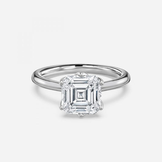Raquel Asscher Solitaire Moissanite Engagement Ring