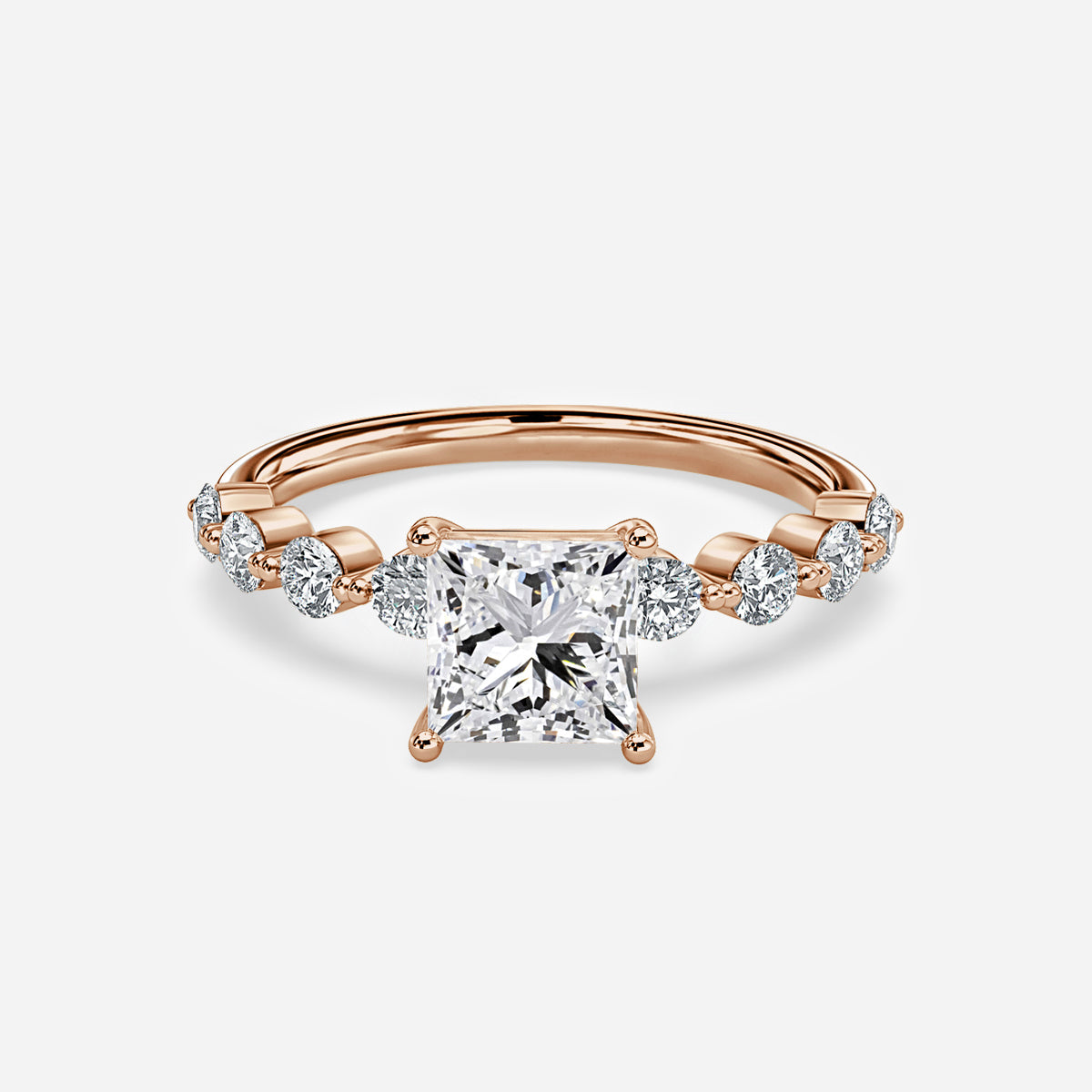 Philippa Princess Diamond Unique Moissanite Engagement Ring