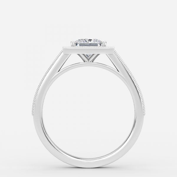 Haven Princess Halo Moissanite Engagement Ring