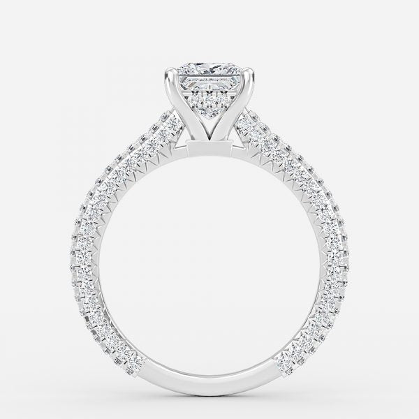 Kalaya Princess Hidden Halo Moissanite Engagement Ring