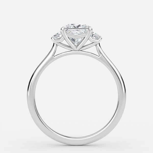 Rain Princess Three Stone Moissanite Engagement Ring