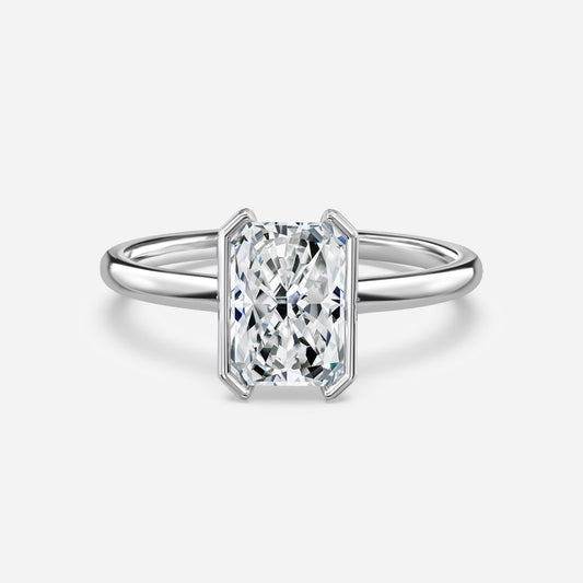 Aurelia Radiant Bezel Moissanite Engagement Ring
