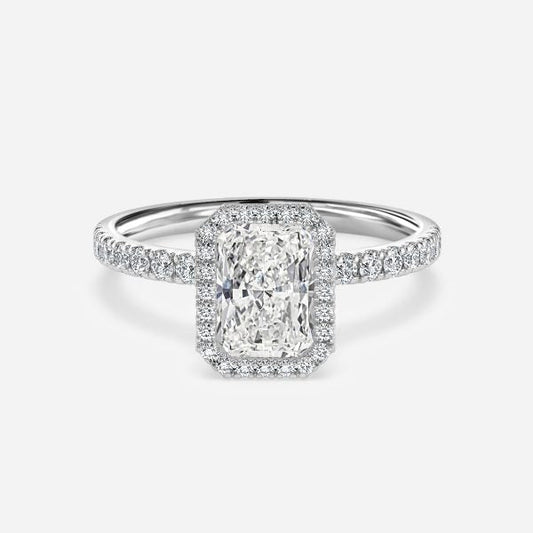 Tatienne Radiant Halo Moissanite Engagement Ring