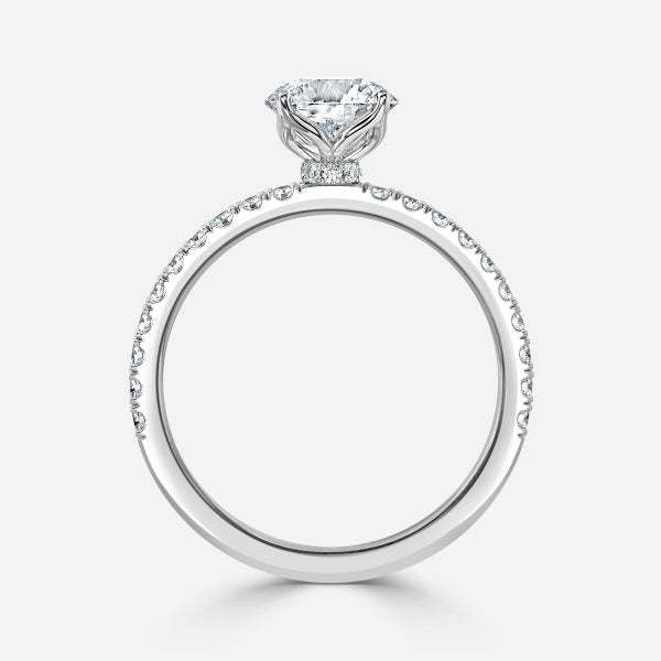 Liviana Round Hidden Halo Moissanite Engagement Ring