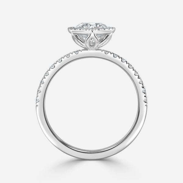 Tatienne Round Halo Moissanite Engagement Ring