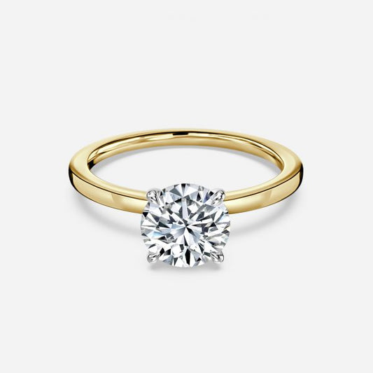Kalista Round Solitaire Moissanite Engagement Ring