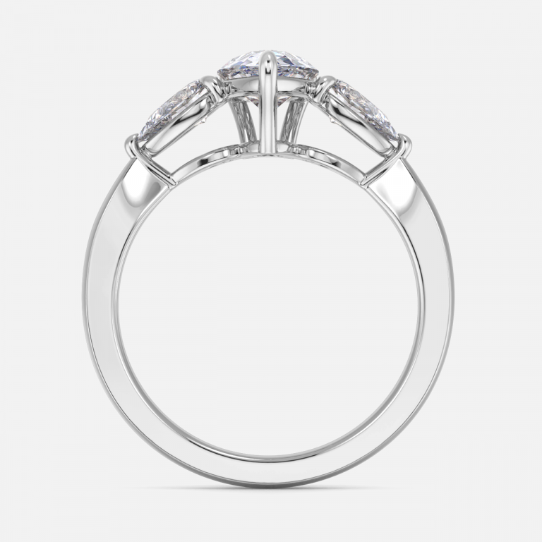 Tierney Pear Hidden Halo Moissanite Engagement Ring