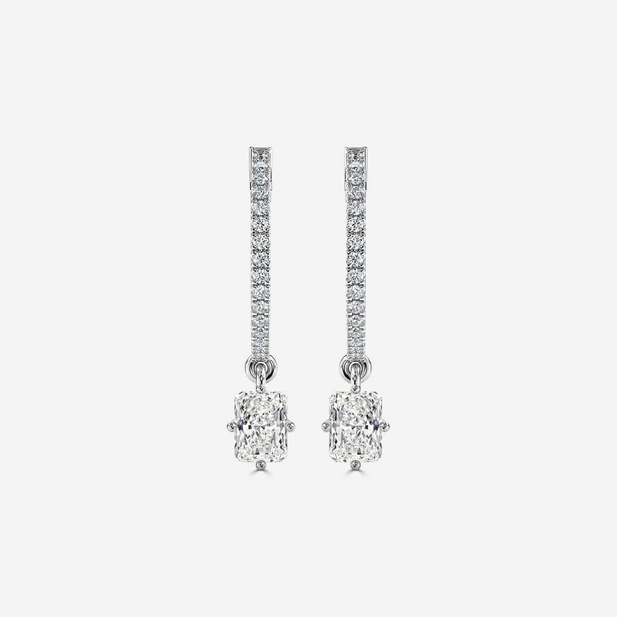 Sia Radiant Moissanite Hoop Earrings