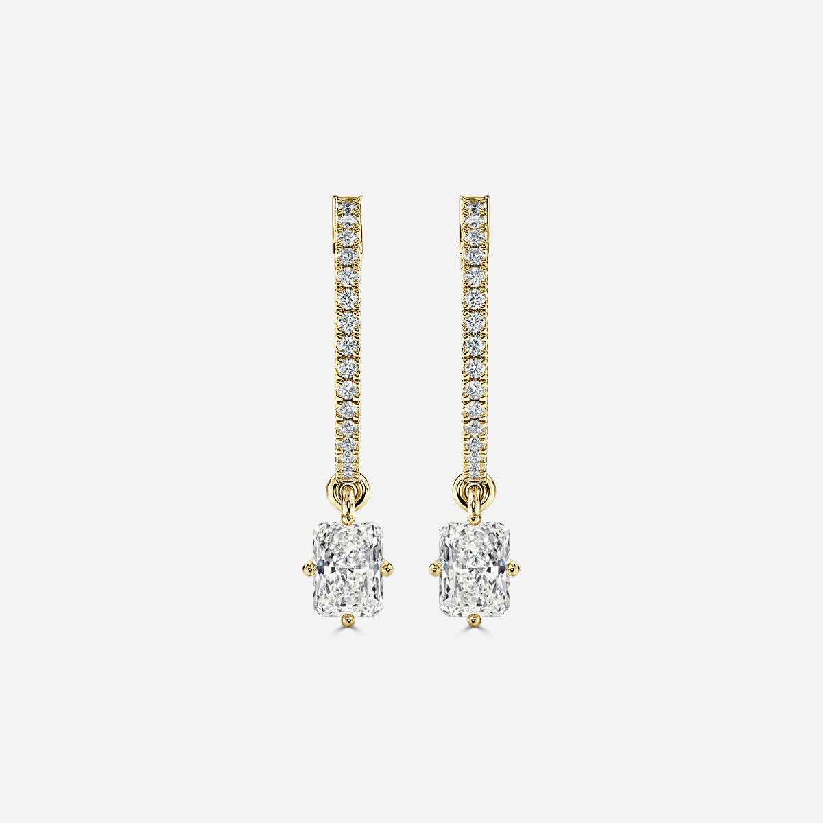 Sia Radiant Moissanite Hoop Earrings