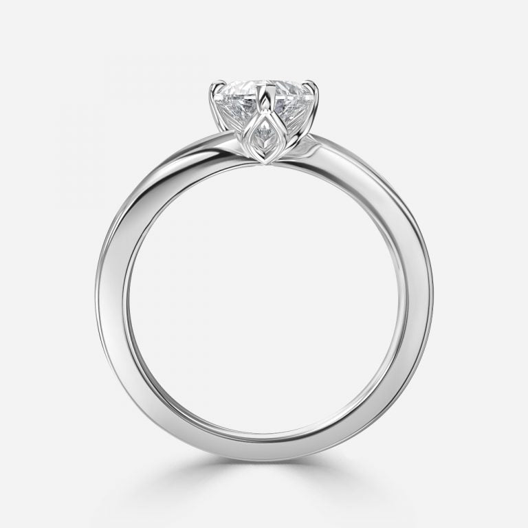 Noelle Heart Solitaire Moissanite Engagement Ring